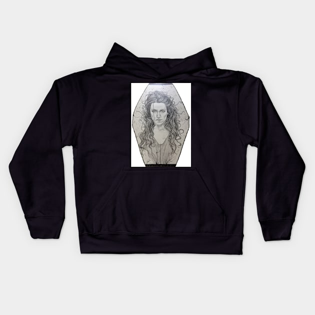 Morgana - pencil drawing Kids Hoodie by dangerbeforeyou